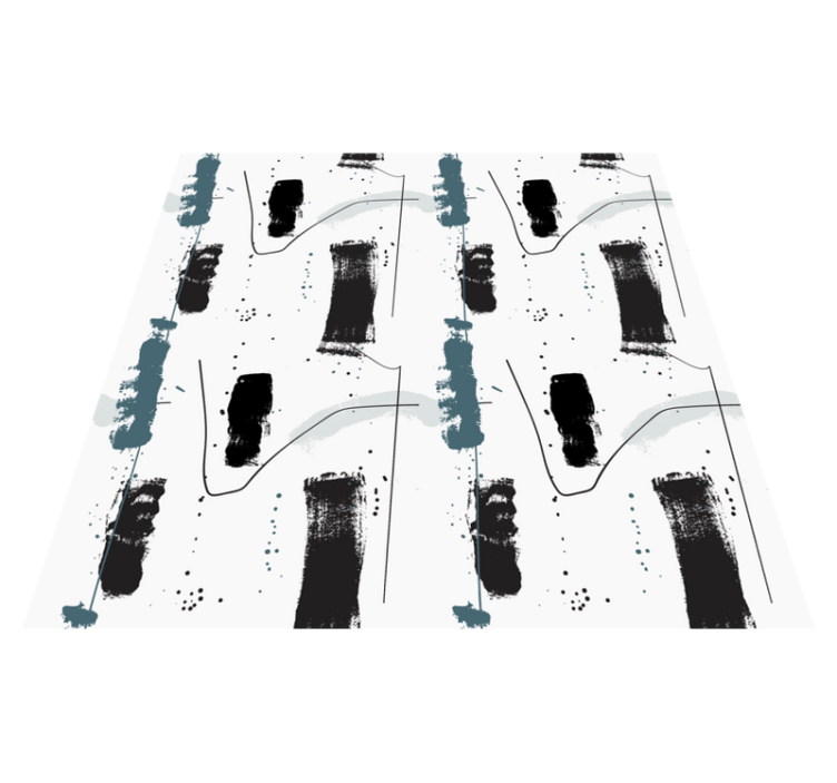 Lineære abstrakte former minimalistiske vinyl tæppe - TenStickers