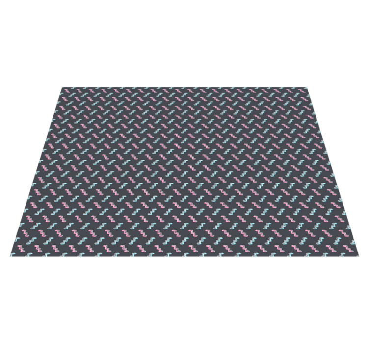 Farverige bølgede former vinyl tæppe - TenStickers