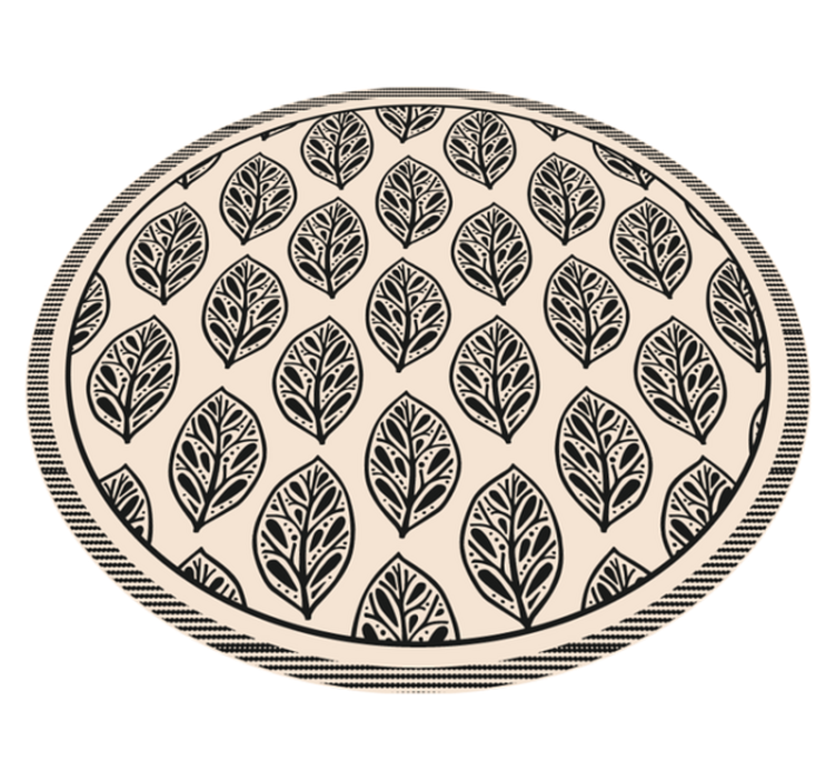 Sort sødt træ blade natur vinyl tæppe - TenStickers