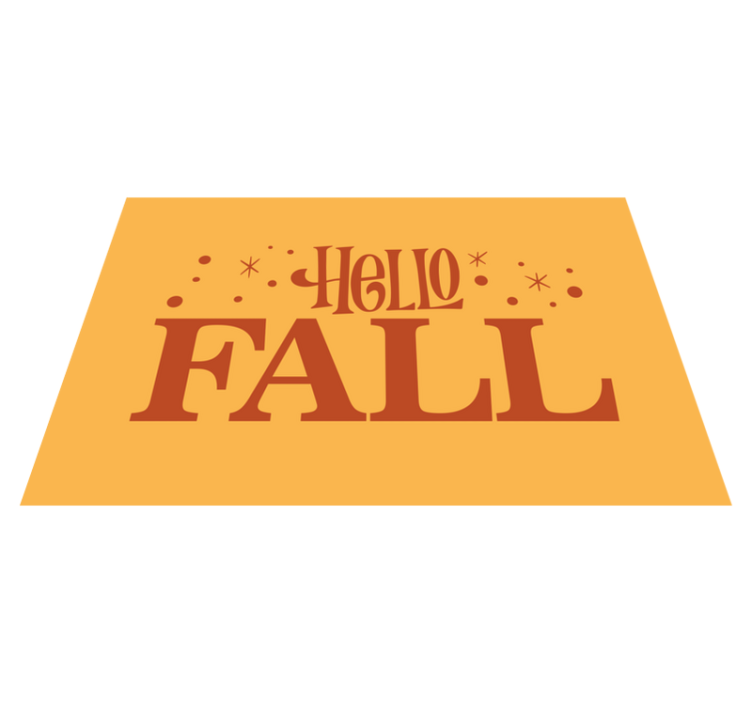 Velkommen efterårsstemning vinyl tæppe med sætninger - TenStickers