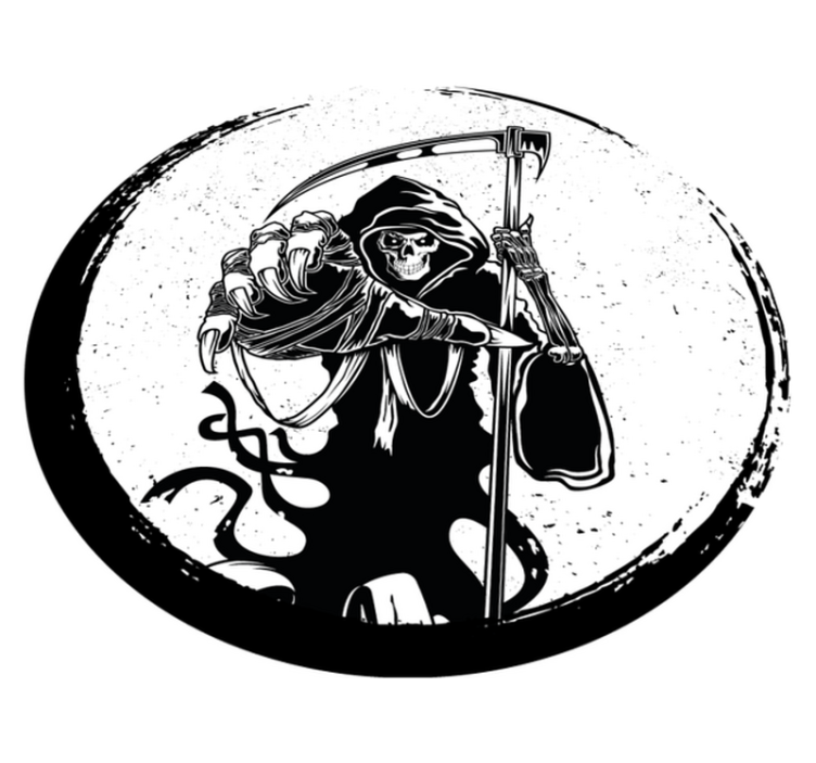 Grim reaper motiv vinyltæpper til halloween - TenStickers