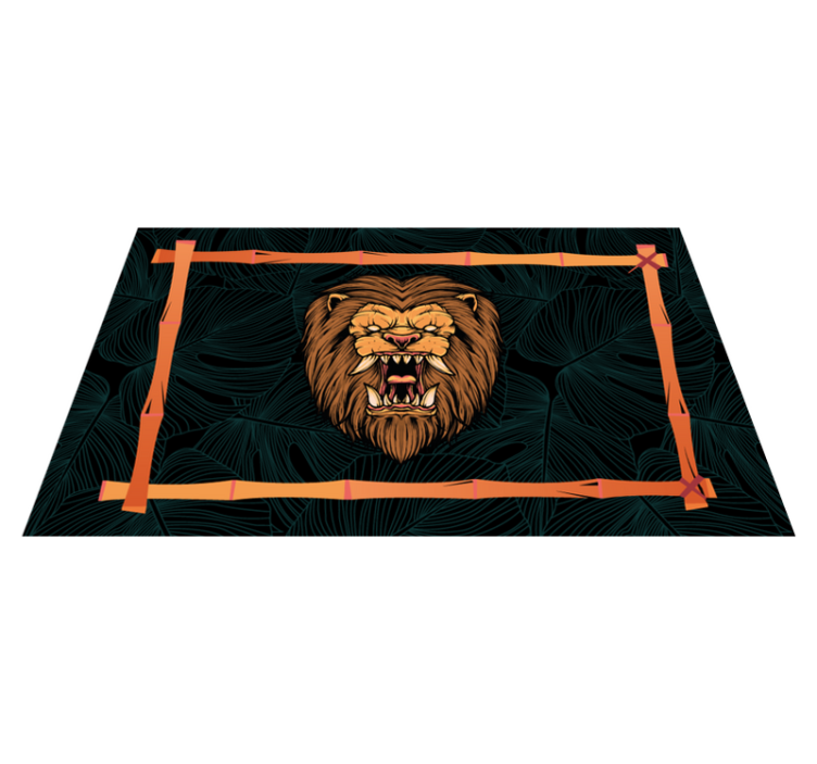 Junglens konge på det vilde moderne tæppe - TenStickers