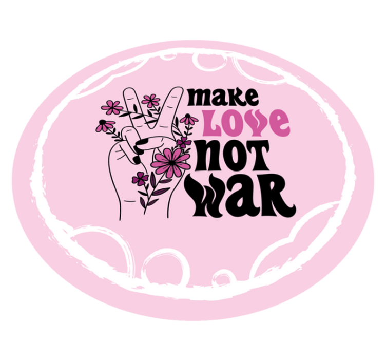 Fredelig kærlighedsmeddelelse vinyl tæppe med sætninger - TenStickers