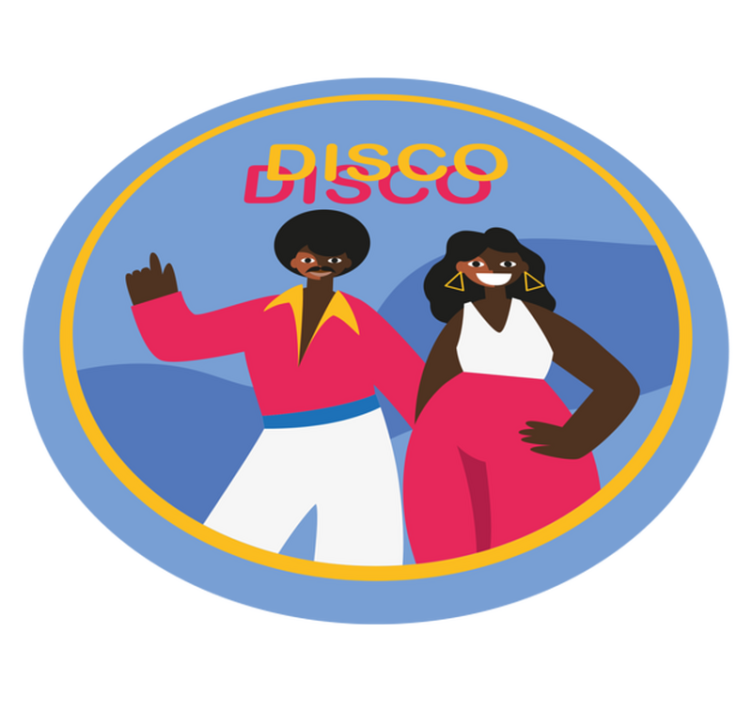 Dans 80'erne disco mand vintage tæppe - TenStickers