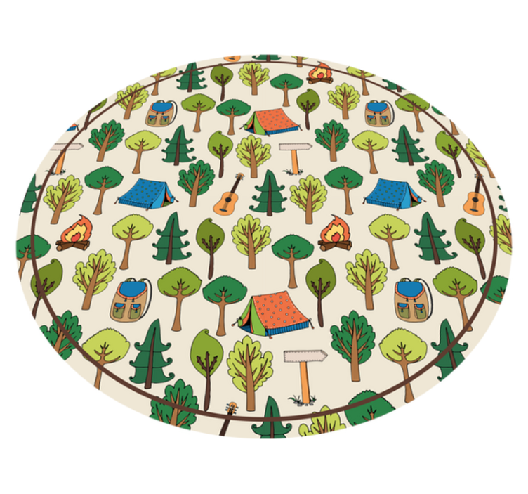 Camping eventyr scene vinyl tæppe - TenStickers