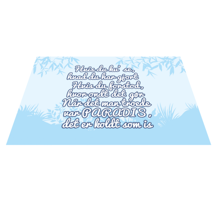 Citat- "hvis du forstod brugerdefineret tæppe" - TenStickers