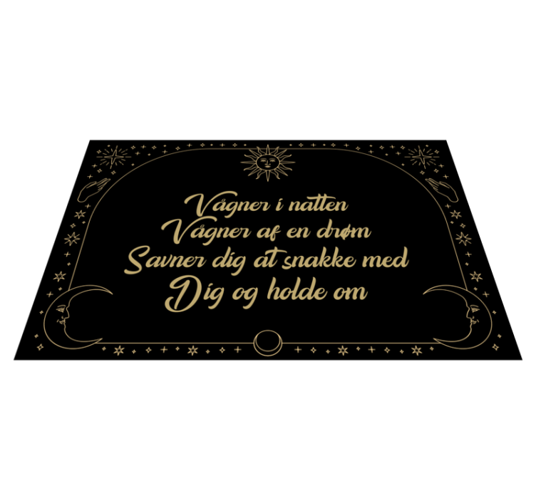 Citat - vågner i natten custom tæppe - TenStickers