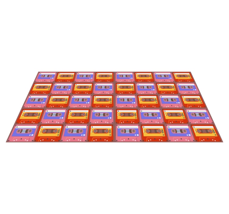 Retro kassettebånd vintage vinyl tæppe - TenStickers