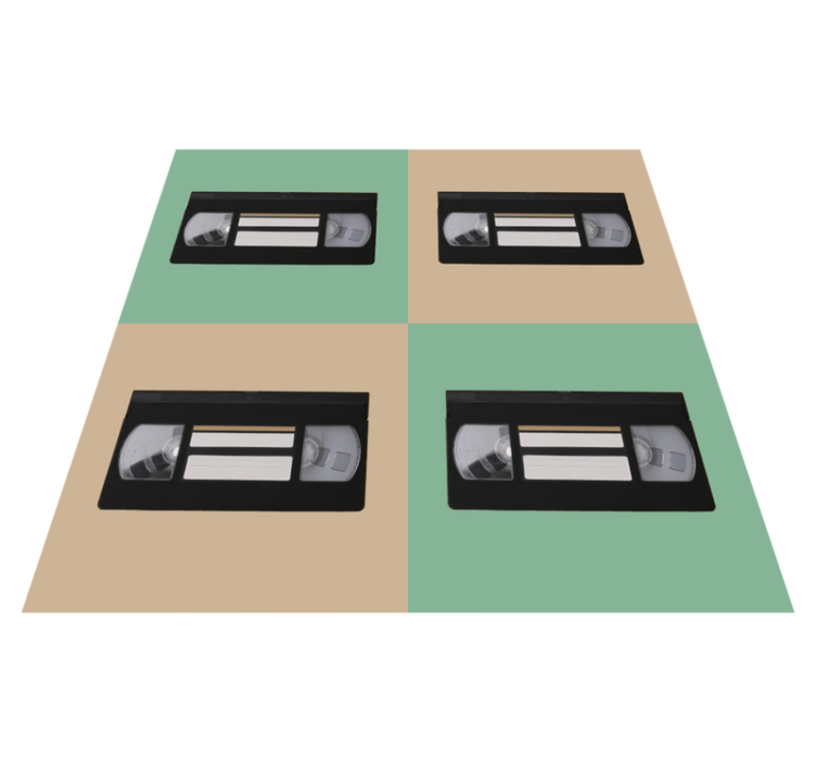 Farverigt vhs retro mønster vintage tæppe - TenStickers