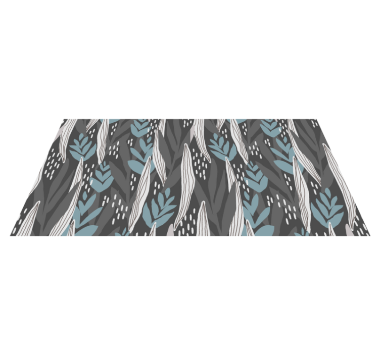 Grønne mønstre i aqua natur vinyl tæppe - TenStickers