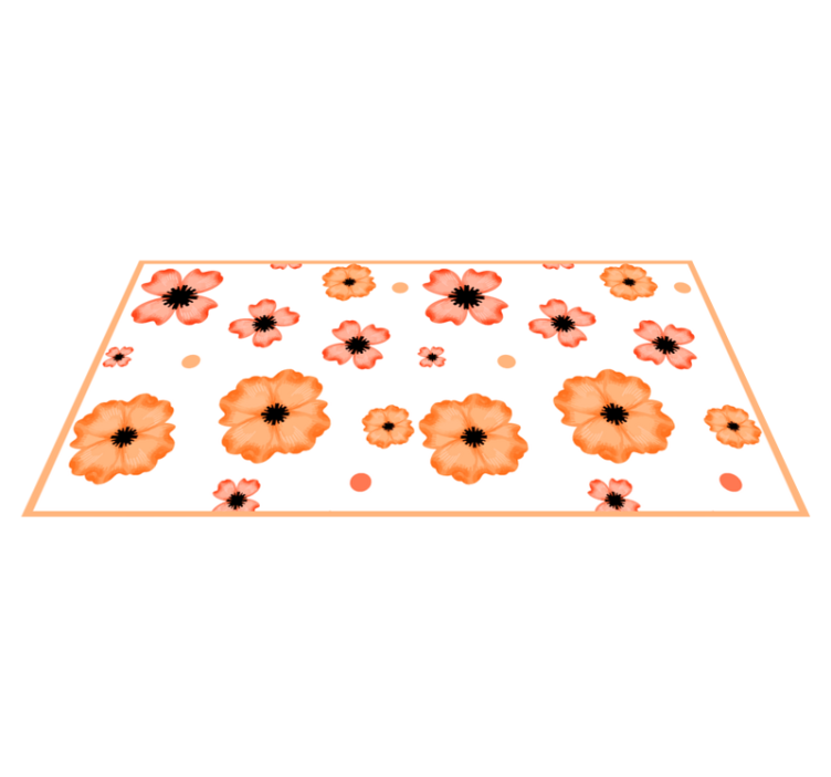 Mønstret baggrund Blomster og planter vinyltæppe - TenStickers