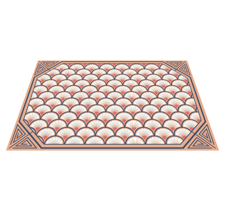 Vinyl tæppe med fliseeffekt muslingemotiv - TenStickers