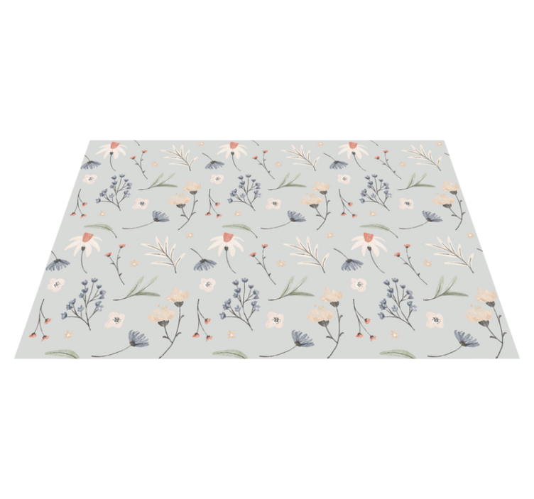 Illustration af blomsterblade Blomster og planter vinyltæppe - TenStickers