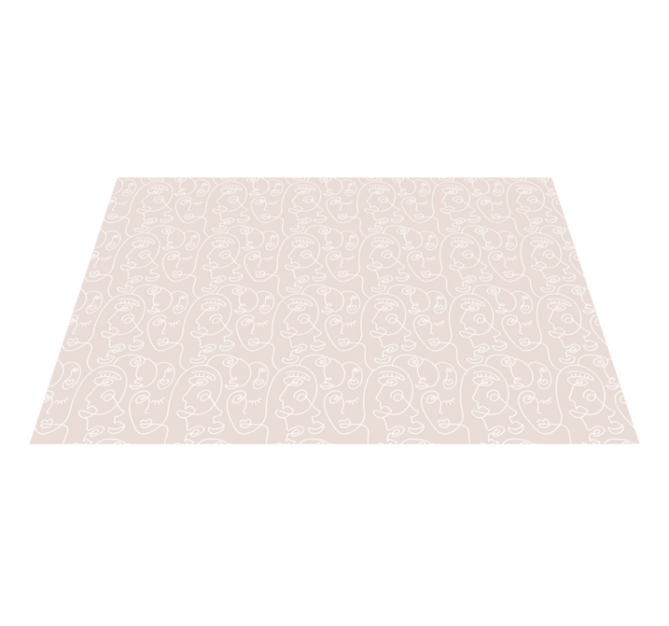 Minimalistiske linjeflader moderne vinyl tæppe - TenStickers