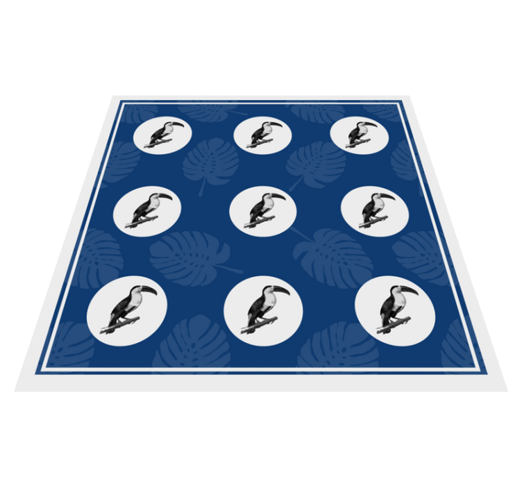 Tropisk tukan mønster vinyltæpper med dyr - TenStickers