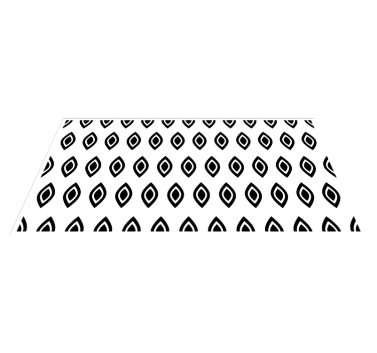 Geometrisk øjenmotiv moderne vinyl tæppe - TenStickers