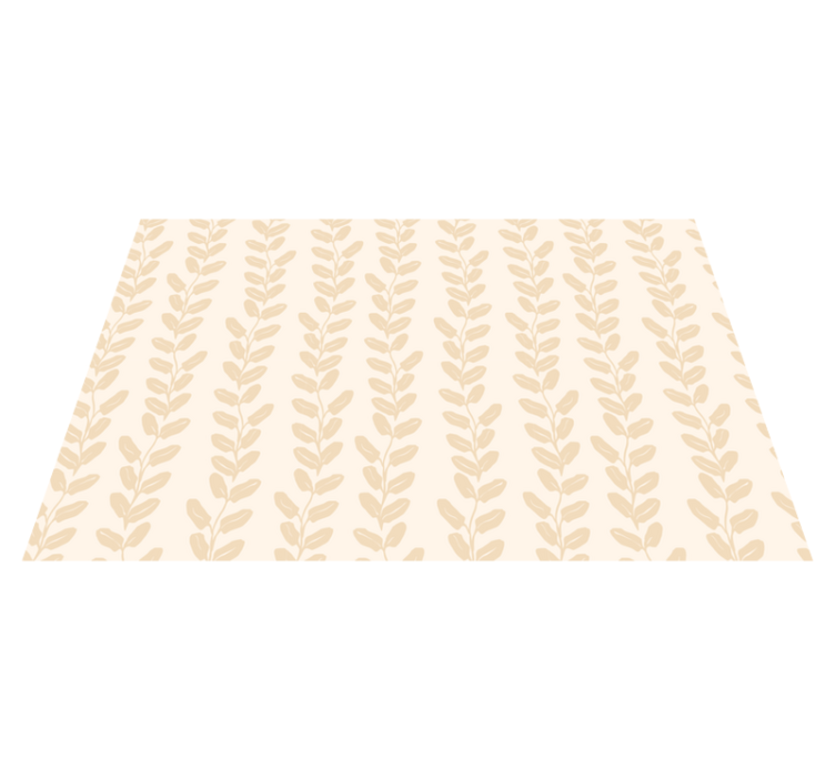 Botanisk mønster Blomster og planter vinyltæppe - TenStickers