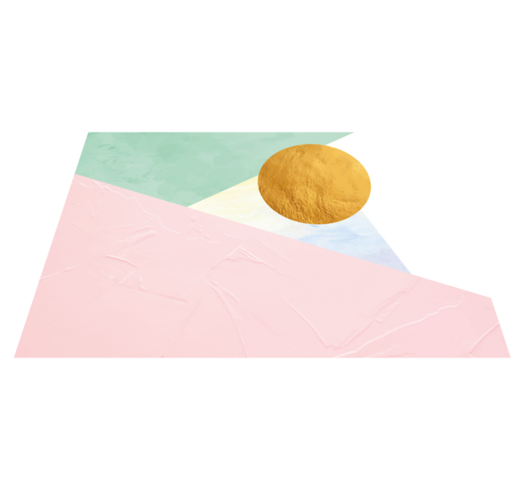 Geometriske pastelformer geometriske vinyl tæppe - TenStickers