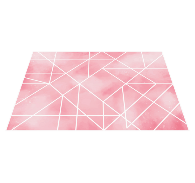 Geometrisk pink mønster geometriske vinyl tæppe - TenStickers