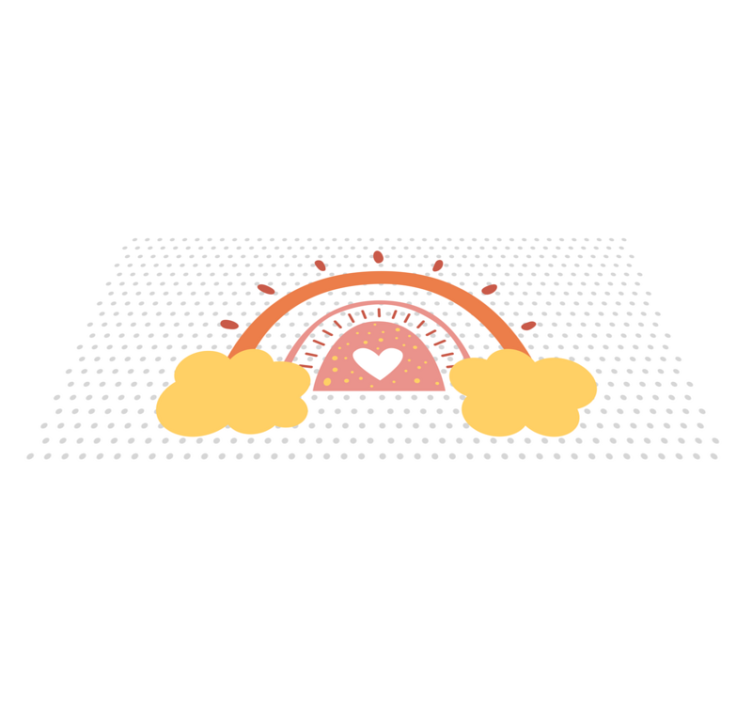 Regnbue skylandskab vinyltæpper til babyværelse - TenStickers