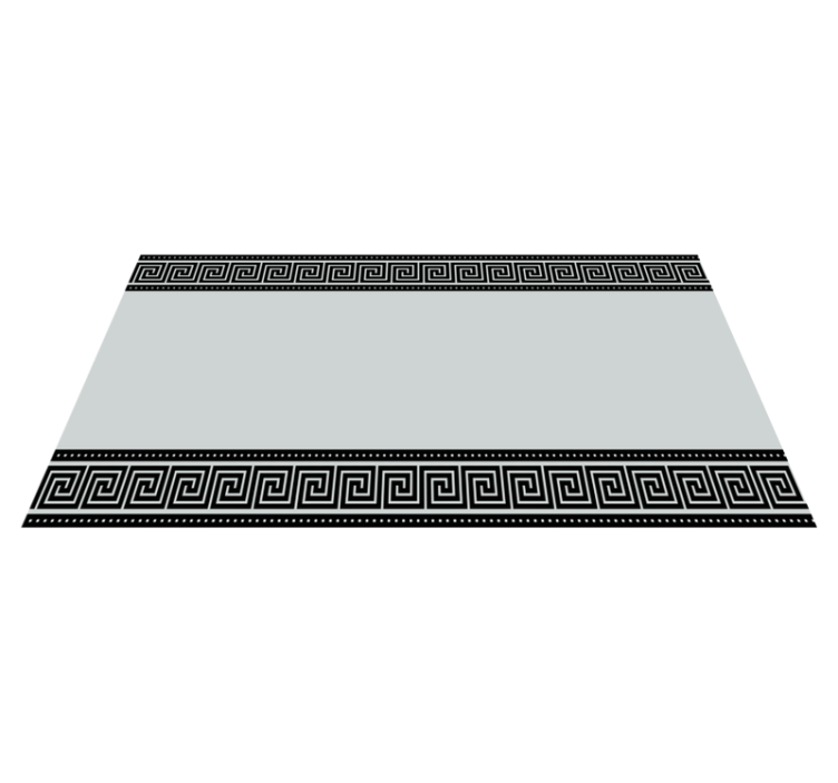 Græsk båndkant geometriske vinyl tæppe - TenStickers