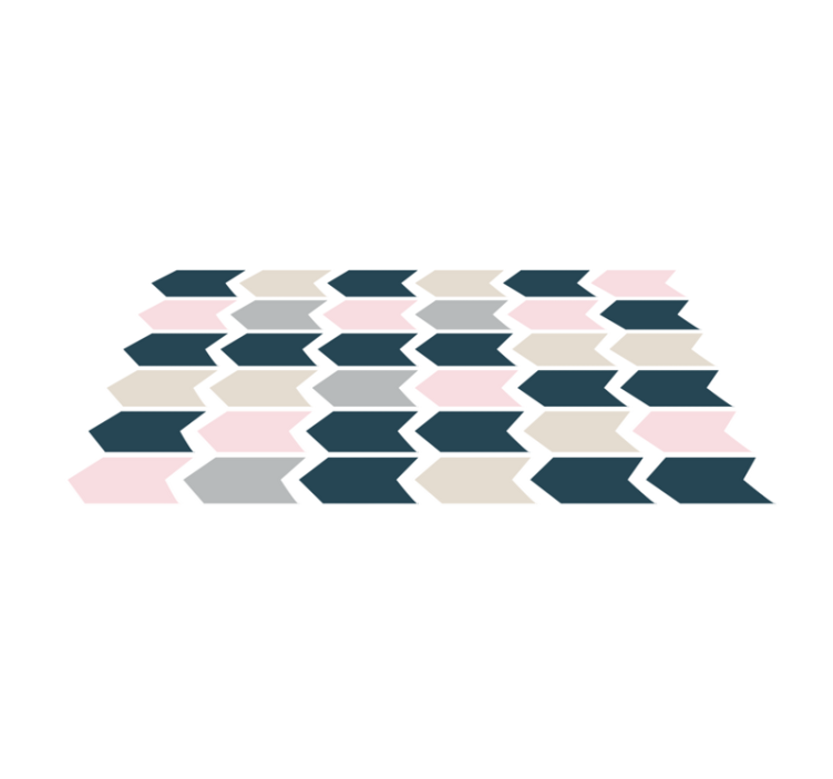 Stilfuldt geometrisk mønster geometriske vinyl tæppe - TenStickers