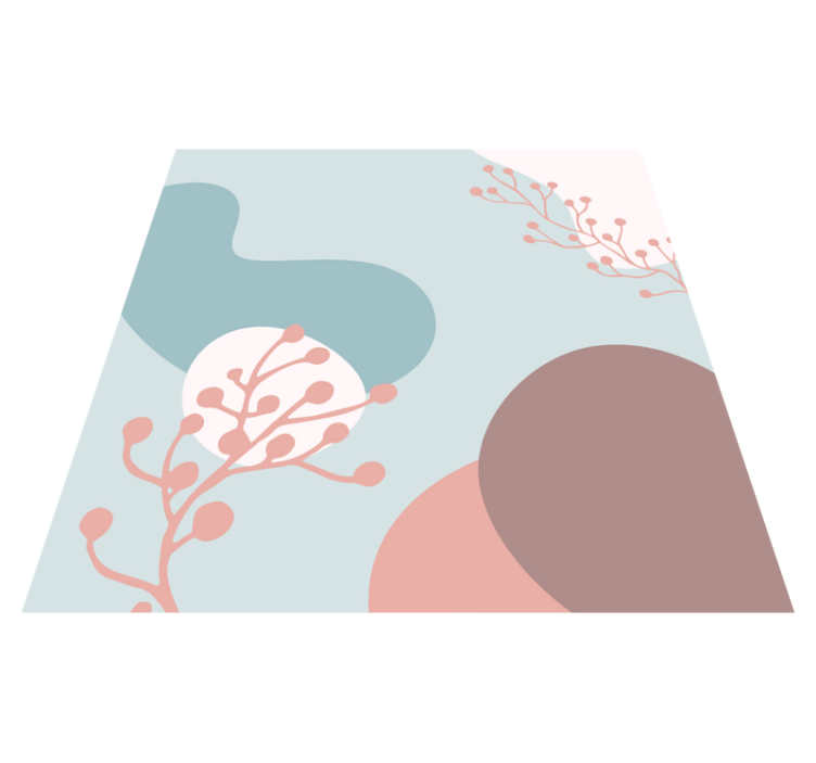 Abstrakte botaniske former Blomster og planter vinyltæppe - TenStickers