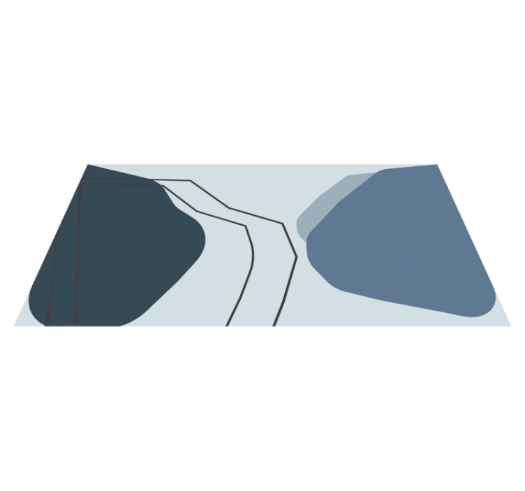 Abstrakte konturlinjer geometriske vinyl tæppe - TenStickers