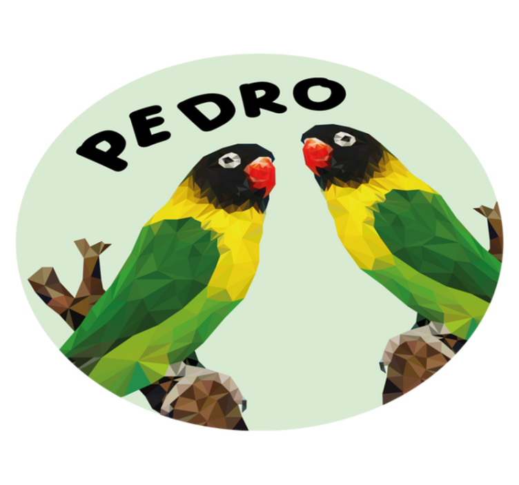 Tilpasselige dvergpapegøjer vinyl tæppe med navn - TenStickers