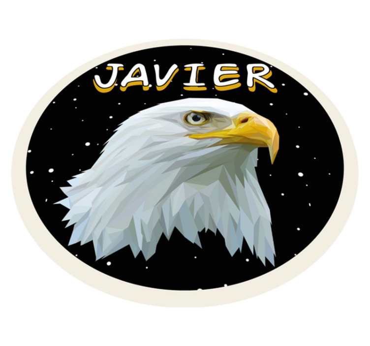 Tilpasselig ørn vinyl tæppe med navn - TenStickers