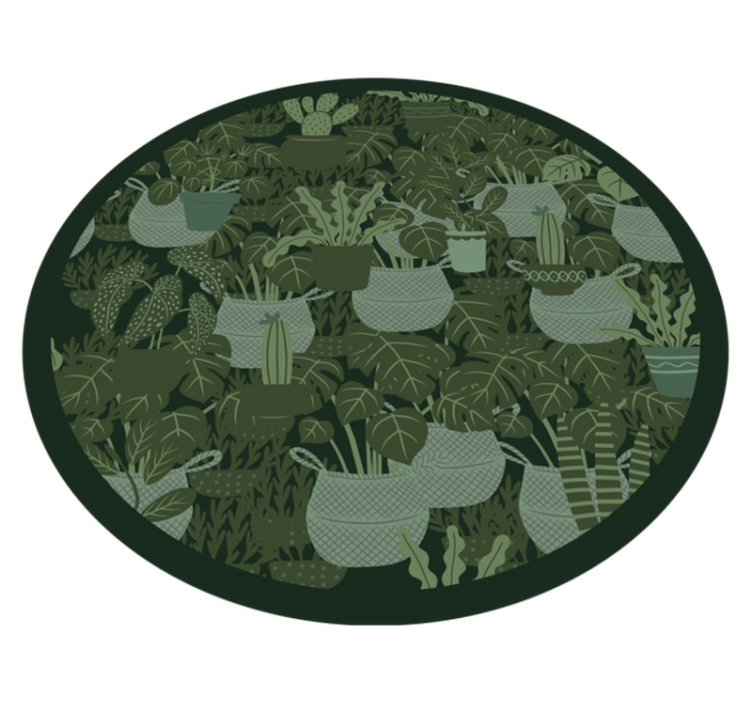 Botanisk illustration Blomster og planter vinyltæppe - TenStickers