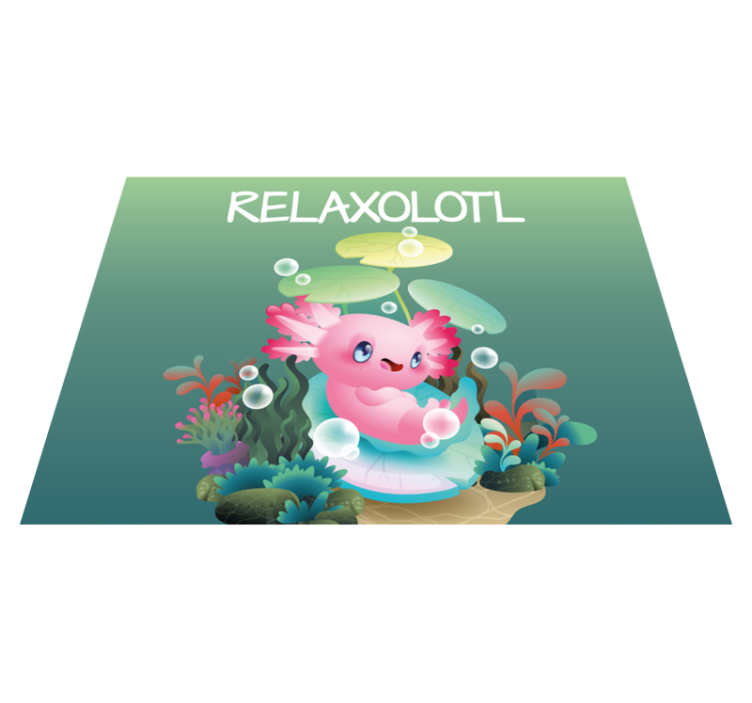Relaxolotl-dam vinyl tæppe - TenStickers
