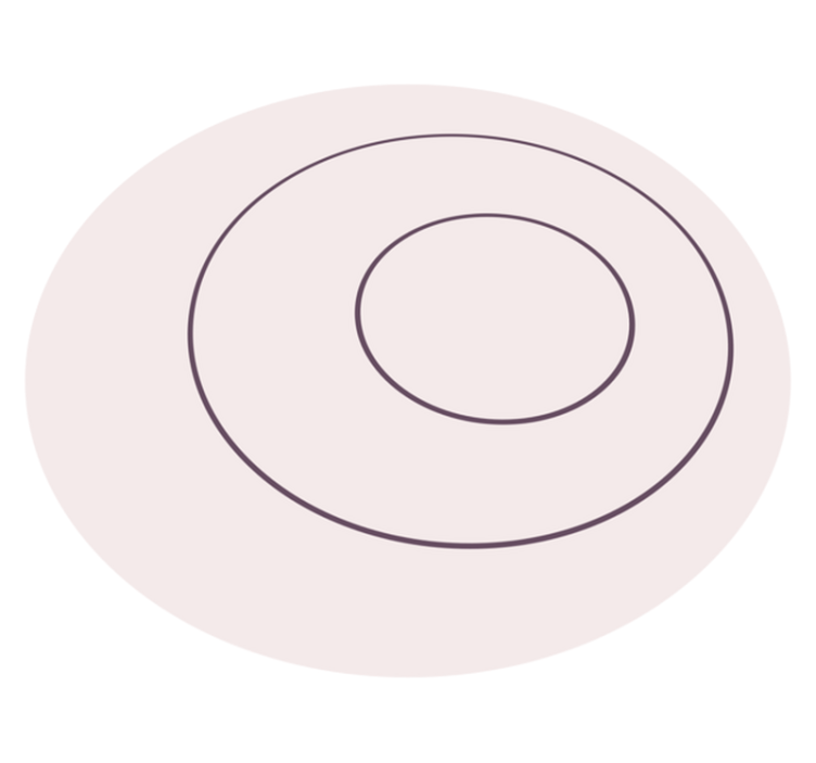 Minimalistisk rundt vinyl tæppe - TenStickers