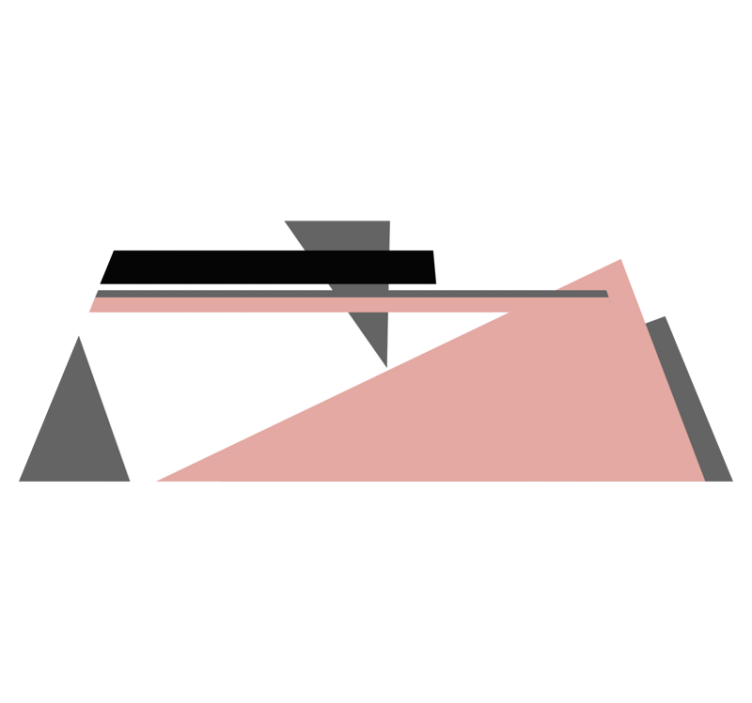 Minimalistiske vinyl tæppe med trekanter - TenStickers