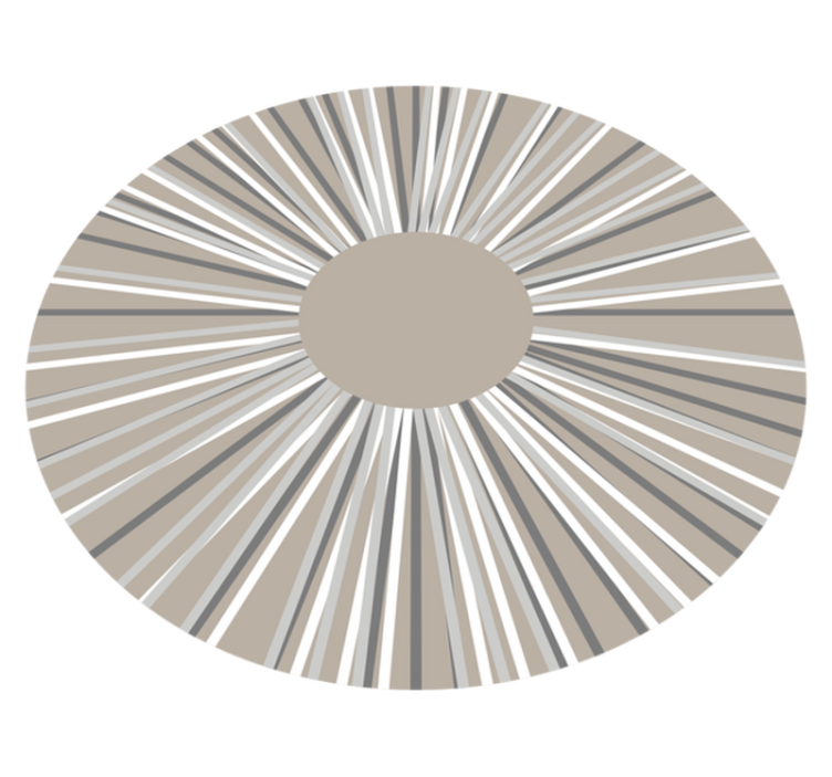 Geometric burst rundt mønster vinyl tæppe - TenStickers