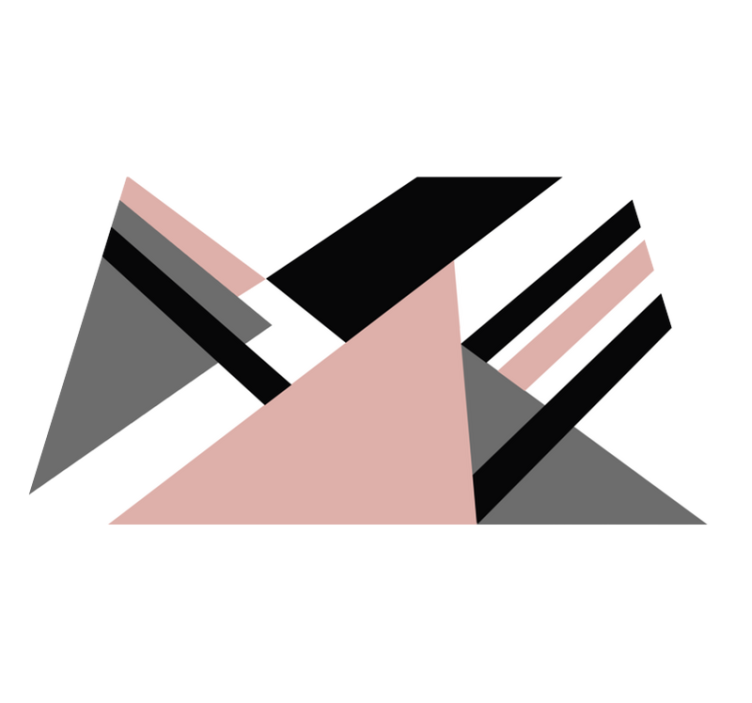 Vinkelkontrast geometriske vinyl tæppe - TenStickers