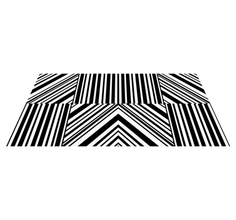 Bold Striped Pattern stribede vinyl tæppe - TenStickers
