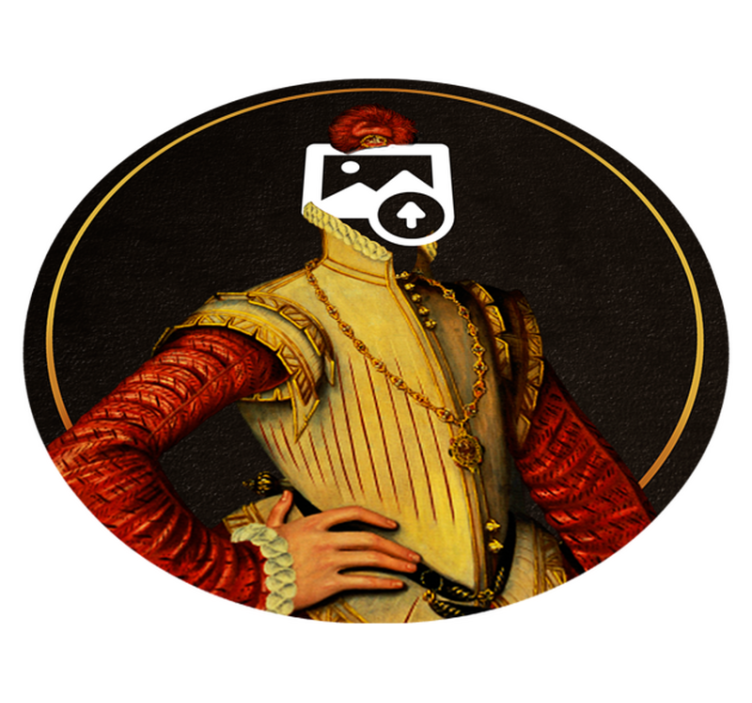 Royalt portræt af hund vinyltæppe - TenStickers