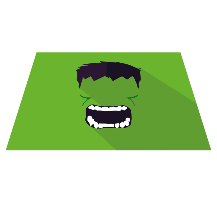 Grøn superhelt tæppe til børneværelse - TenStickers