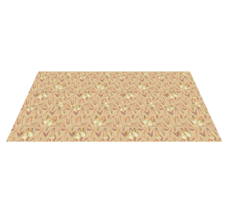 Blomstermønstret ensemble vinyl tæppe til stuen - TenStickers