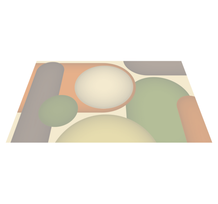 Moderne vinyl tæppe med nutidige cirkulære mønstre - TenStickers