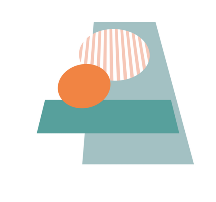 Solrige geometriske cirkler moderne vinyl tæppe - TenStickers