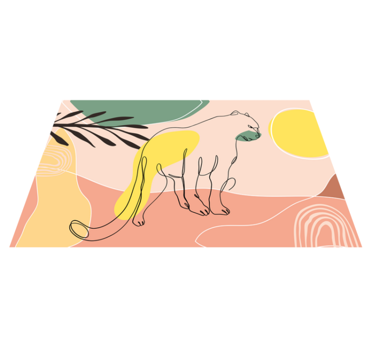 Håndtegnet panter dyr vinyltæpper - TenStickers