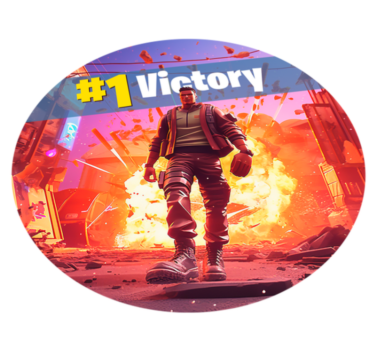 Soldat videospil sejr vinyl gulvtæppe  - TenStickers