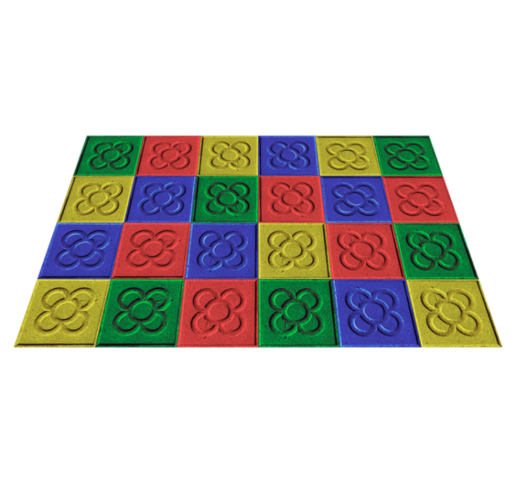 Pop art vinyl panel fliser tæpper til stuen - TenStickers