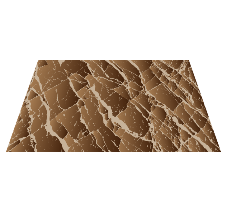 Brun marmor effekt vinyl tæppe til spisestue - TenStickers