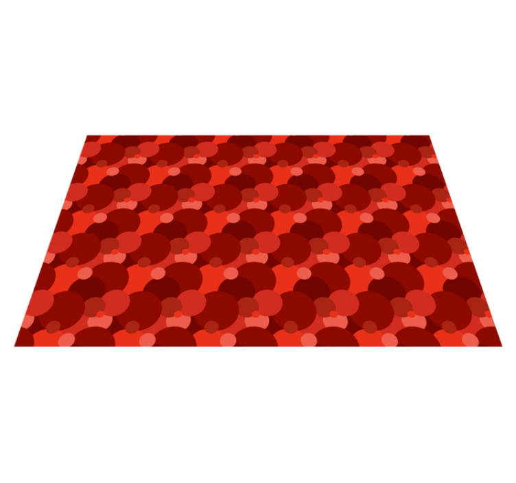 Moderne cirkler mønster rød vinyl tæppe - TenStickers