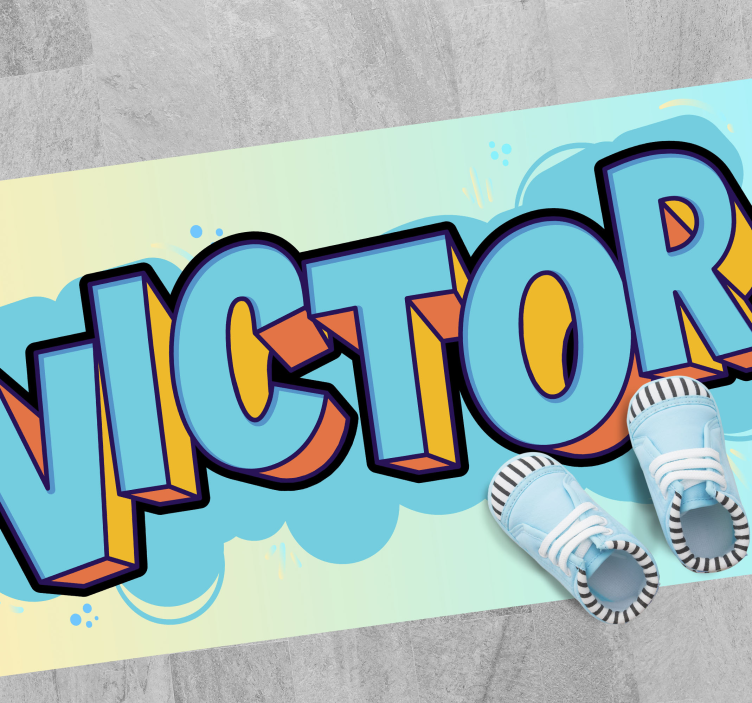 3d-tilpasset navn vinyltæppe - TenStickers