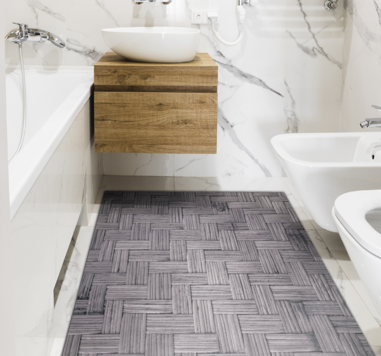 Vinyl tæppe mørk bambus tekstur trægulve - TenStickers