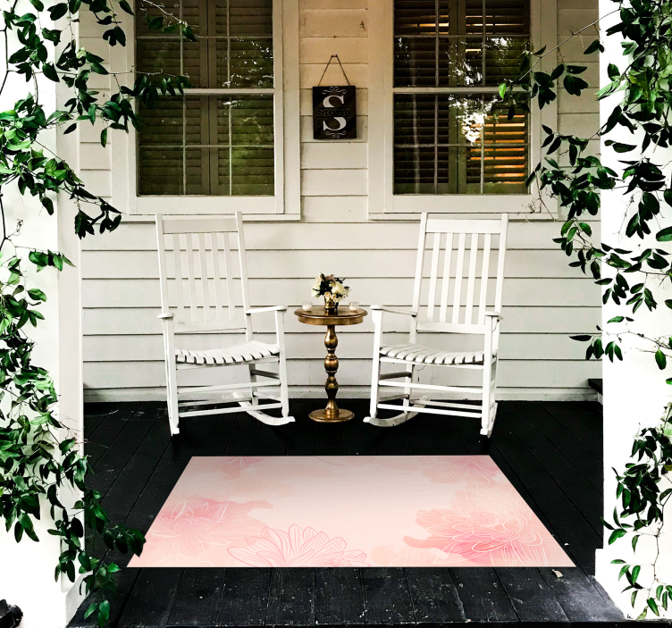 Blomstret ro Blomster og planter vinyltæppe - TenStickers